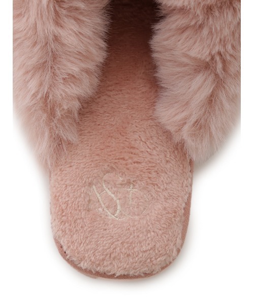 SNIDEL HOME(スナイデルホーム)の「ローヒールボリュームファースリッパ(ルームシューズ/スリッパ・レディース・ホワイト/ピンク/モカ・FREE)」の7枚目の写真
