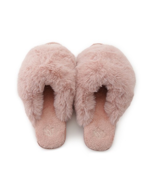 SNIDEL HOME(スナイデルホーム)の「ローヒールボリュームファースリッパ(ルームシューズ/スリッパ・レディース・ホワイト/ピンク/モカ・FREE)」の8枚目の写真