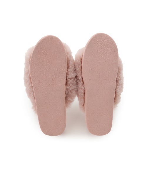 SNIDEL HOME(スナイデルホーム)の「ローヒールボリュームファースリッパ(ルームシューズ/スリッパ・レディース・ホワイト/ピンク/モカ・FREE)」の9枚目の写真