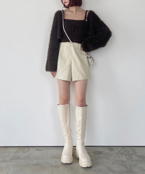 Heather(ヘザー)の「ハイウエストショートパンツ 967878(その他パンツ・レディース・アイボリー/ブラック・S/M)」の3枚目の写真