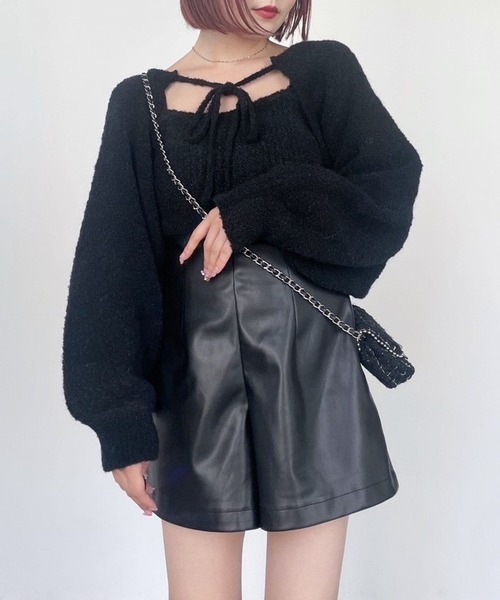 Heather(ヘザー)の「ハイウエストショートパンツ 967878(その他パンツ・レディース・アイボリー/ブラック・S/M)」の6枚目の写真