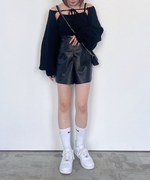 Heather(ヘザー)の「ハイウエストショートパンツ 967878(その他パンツ・レディース・アイボリー/ブラック・S/M)」の7枚目の写真