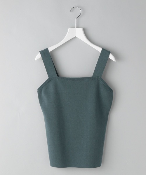 A part by（アパートバイ）の「スクエアニットタンク（タンクトップ・レディース・アイボリー/ブラック/グリーン系その他4/パープル・FREE）」の3枚目の写真