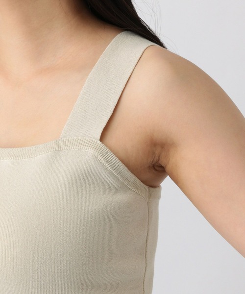 A part by（アパートバイ）の「スクエアニットタンク（タンクトップ・レディース・アイボリー/ブラック/グリーン系その他4/パープル・FREE）」の14枚目の写真