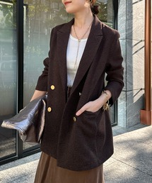 DouDou | ツィーディーグレンチェックダブルジャケット(テーラードジャケット)