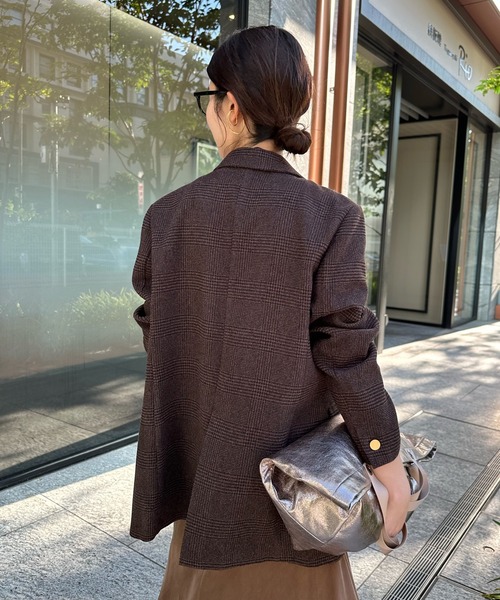 DouDou（ドゥドゥ）の「ツィーディーグレンチェックダブルジャケット