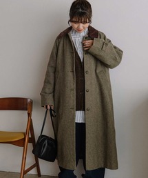 POU DOU DOU | コーデュロイ衿ステンカラーコート(ステンカラーコート)