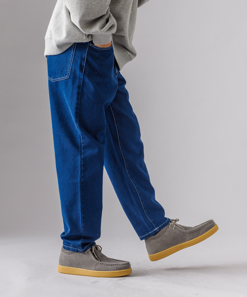 MYSELF ABAHOUSE(マイセルフアバハウス)の「デニム 10.5オンス テーパード ワイド イージーパンツ(デニムパンツ・メンズ・ダークネイビー/ネイビー/ライトブルー・M/L)」の3枚目の写真