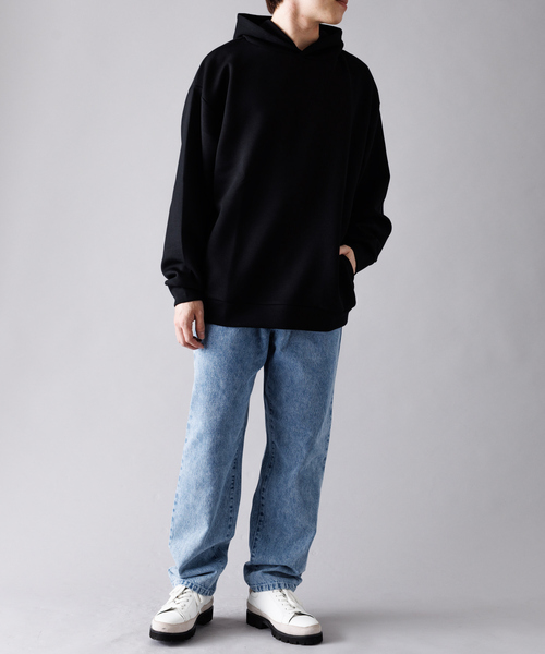 MYSELF ABAHOUSE(マイセルフアバハウス)の「デニム 10.5オンス テーパード ワイド イージーパンツ(デニムパンツ・メンズ・ダークネイビー/ネイビー/ライトブルー・M/L)」の6枚目の写真