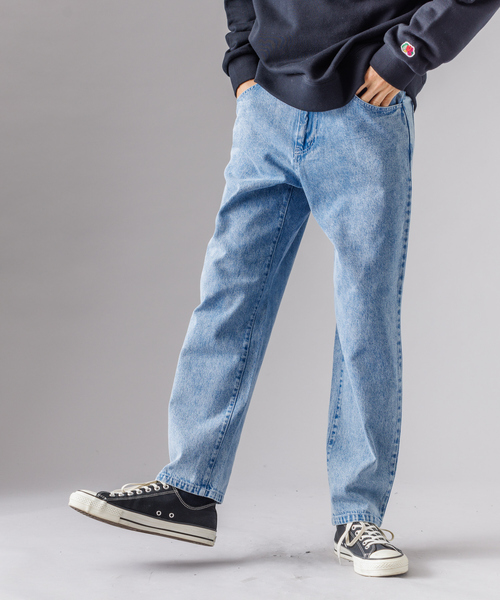 MYSELF ABAHOUSE(マイセルフアバハウス)の「デニム 10.5オンス テーパード ワイド イージーパンツ(デニムパンツ・メンズ・ダークネイビー/ネイビー/ライトブルー・M/L)」の7枚目の写真