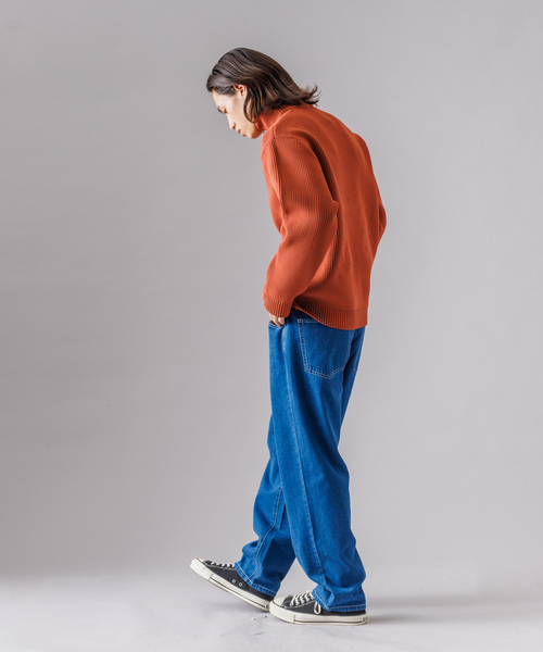 MYSELF ABAHOUSE(マイセルフアバハウス)の「デニム 10.5オンス テーパード ワイド イージーパンツ(デニムパンツ・メンズ・ダークネイビー/ネイビー/ライトブルー・M/L)」の11枚目の写真