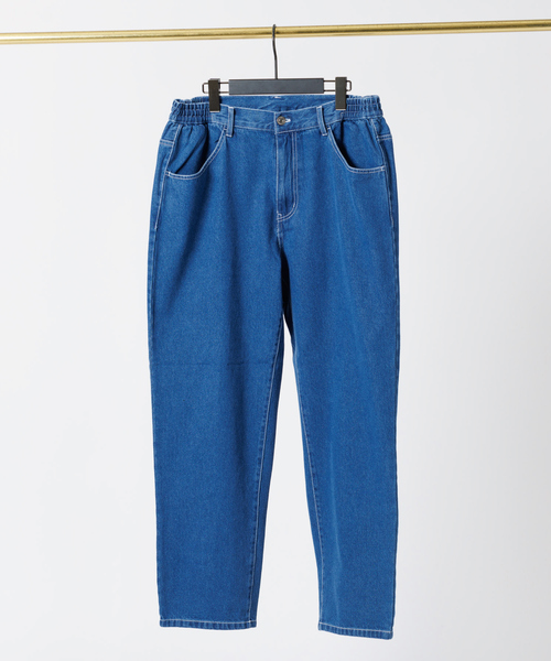 MYSELF ABAHOUSE(マイセルフアバハウス)の「デニム 10.5オンス テーパード ワイド イージーパンツ(デニムパンツ・メンズ・ダークネイビー/ネイビー/ライトブルー・M/L)」の14枚目の写真