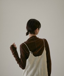 SALON adam et rope' | 【WEB限定】2WAYベロアシースルーボトルネックプルオーバー(Tシャツ/カットソー)