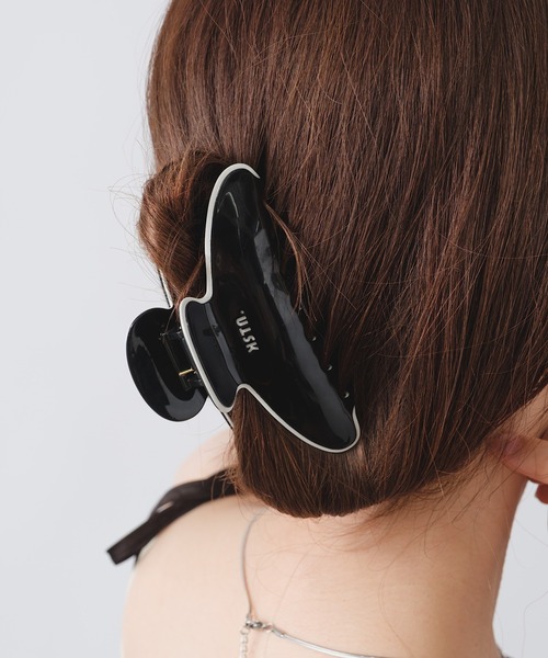 Kastane（カスタネ）の「【新色追加】fiw.ロゴバンスクリップ（バレッタ/ヘアクリップ・レディース・アイボリー/ブラック/グレー/ピンクベージュ/ピンク系その他/ライム/ライトグレー/ブルー系その他/ダークグリーン/ダークブラウン・FREE）」の15枚目の写真