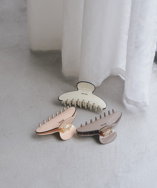 Kastane（カスタネ）の「【新色追加】fiw.ロゴバンスクリップ（バレッタ/ヘアクリップ・レディース・アイボリー/ブラック/グレー/ピンクベージュ/ピンク系その他/ライム/ライトグレー/ブルー系その他/ダークグリーン/ダークブラウン・FREE）」の20枚目の写真