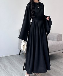 ECLIN | ウエストマーク袖スリットロングワンピース(ワンピース)