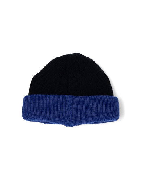 XLARGE(エクストララージ)の「2TONE CUFF BEANIE(ニットキャップ/ビーニー・メンズ・オリーブ/ネイビー/ブラック・ONE SIZE)」の5枚目の写真
