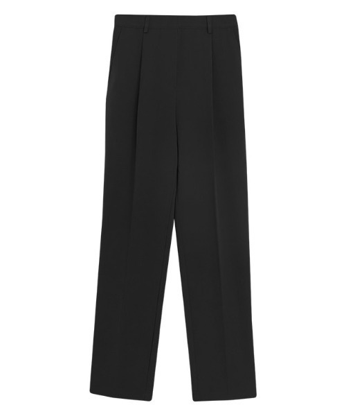 Pierrot（ピエロ）の「高見えゆるテーパードパンツ（スラックス・レディース・アイボリー/グレイッシュベージュ/チャコール/ブルーグリーン/ブラック/ダークネイビー/グリーン系その他/ライトイエロー/ベージュ/スモークピンク/インディゴブルー/グレー系その他/グリーン系その他2/グレー系その他2/ベージュ系その他/モカ/ライトベージュ・PL/TL/PS/S/M/TM/L/TLL/LL/PM）」の20枚目の写真