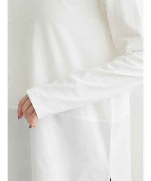 Green　Parks（グリーンパークス）の「裾ドッキングホワイトインナー（Tシャツ/カットソー・レディース・オフホワイト・FREE）」の22枚目の写真