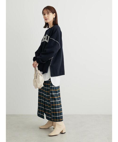 Green　Parks（グリーンパークス）の「裾ドッキングホワイトインナー（Tシャツ/カットソー・レディース・オフホワイト・FREE）」の19枚目の写真