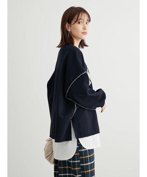 Green　Parks（グリーンパークス）の「裾ドッキングホワイトインナー（Tシャツ/カットソー・レディース・オフホワイト・FREE）」の16枚目の写真