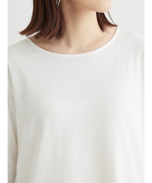 Green　Parks（グリーンパークス）の「裾ドッキングホワイトインナー（Tシャツ/カットソー・レディース・オフホワイト・FREE）」の5枚目の写真