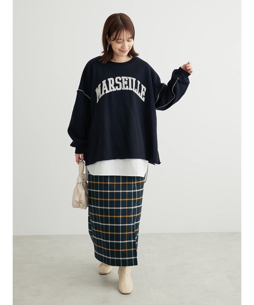 Green　Parks（グリーンパークス）の「裾ドッキングホワイトインナー（Tシャツ/カットソー・レディース・オフホワイト・FREE）」の8枚目の写真