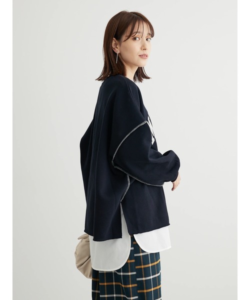 Green　Parks（グリーンパークス）の「裾ドッキングホワイトインナー（Tシャツ/カットソー・レディース・オフホワイト・FREE）」の12枚目の写真