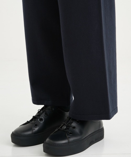 walenode/ウェルノード】 Cotton cashmere stretch Straight pants