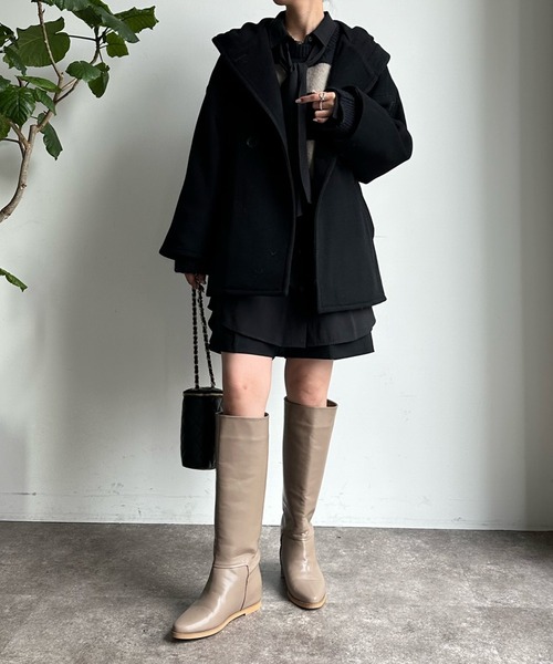 DouDou（ドゥドゥ）の「フーディーコート（その他アウター・レディース・ブラック/ブラウン・FREE）」の14枚目の写真