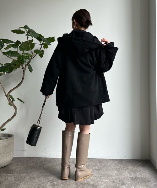 DouDou（ドゥドゥ）の「フーディーコート（その他アウター・レディース・ブラック/ブラウン・FREE）」の16枚目の写真