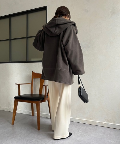 DouDou（ドゥドゥ）の「フーディーコート（その他アウター・レディース・ブラック/ブラウン・FREE）」の7枚目の写真