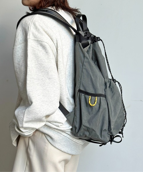 CPCM（シーピーシーエム）の「スピンドルナップリュック（バックパック/リュック・メンズ・グレー/ブラック・FREE）」の5枚目の写真