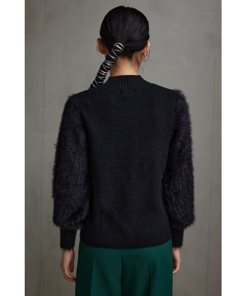 【洗える】シャギースリーブ ニット AZUL BY MOUSSY | シャギースリーブニットトップス (ニット