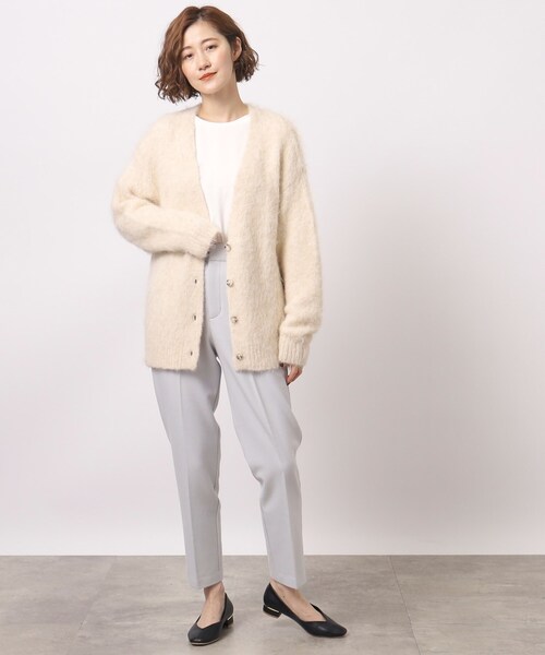 grove（グローブ）の「◆1枚で華やかにキマる！存在感溢れるロングカーディガン（カーディガン/ボレロ・レディース・グレー/アイボリー/ベビーピンク・02/03/04/01）」の18枚目の写真