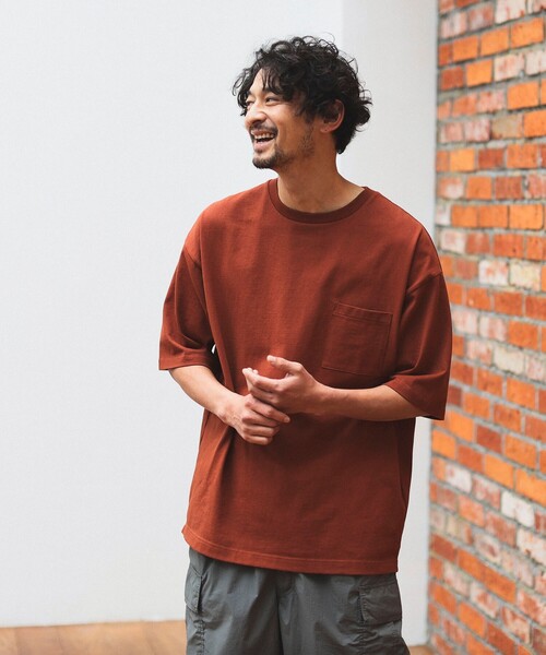 B:MING by BEAMS(ビーミングバイビームス)の「B:MING by BEAMS / ヘビーウエイト ドロップショルダー Tシャツ(ユニセックス対応)(Tシャツ/カットソー・メンズ・オリーブ/レッド系その他7/ネイビー/ブラウン系その他5/ブラック/オフホワイト/サックスブルー/イエロー系その他5・SMALL/LARGE/MEDIUM/X-LARGE/XX-LARGE)」の8枚目の写真