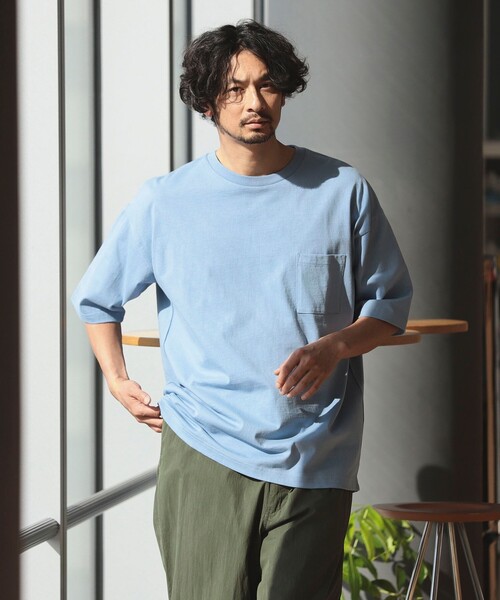 B:MING by BEAMS(ビーミングバイビームス)の「B:MING by BEAMS / ヘビーウエイト ドロップショルダー Tシャツ(ユニセックス対応)(Tシャツ/カットソー・メンズ・オリーブ/レッド系その他7/ネイビー/ブラウン系その他5/ブラック/オフホワイト/サックスブルー/イエロー系その他5・SMALL/LARGE/MEDIUM/X-LARGE/XX-LARGE)」の6枚目の写真