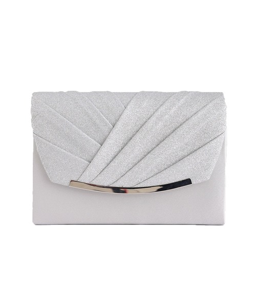 PourVous(プールヴー)の「ラメカシュクールクラッチバッグ 結婚式 同窓会 オケージョン お呼ばれ(クラッチバッグ・レディース・ベージュ/シルバー/ブラック・FREE)」の7枚目の写真