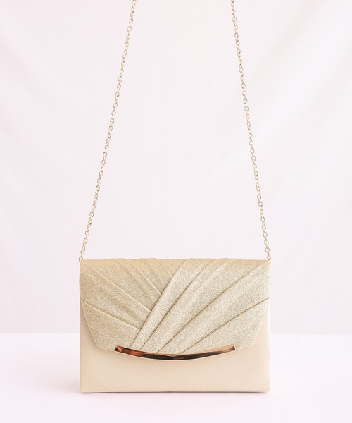 PourVous(プールヴー)の「ラメカシュクールクラッチバッグ 結婚式 同窓会 オケージョン お呼ばれ(クラッチバッグ・レディース・ベージュ/シルバー/ブラック・FREE)」の9枚目の写真