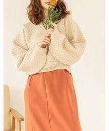 chocomee | popcorn short knit(ニット/セーター)