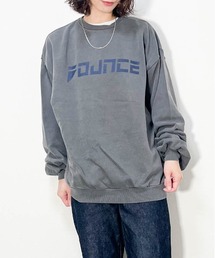 裏起毛 ピグメントプリント スウェットクルー レディース メンズ