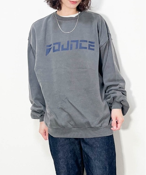 裏起毛 ピグメントプリント スウェットクルー（スウェット）｜Ritzy（リッツィー）