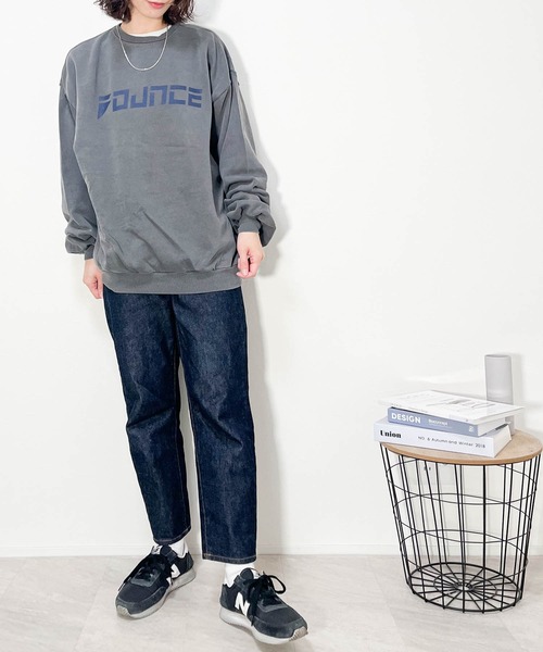 裏起毛 ピグメントプリント スウェットクルー（スウェット）｜Ritzy（リッツィー）