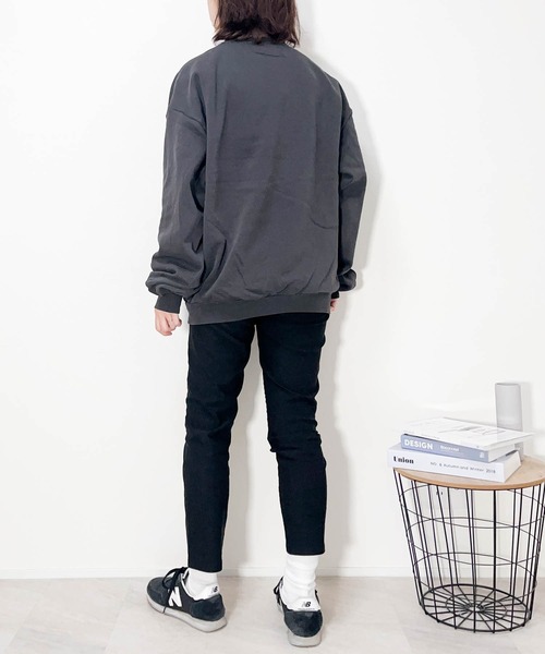 裏起毛 ピグメントプリント スウェットクルー（スウェット）｜Ritzy（リッツィー）