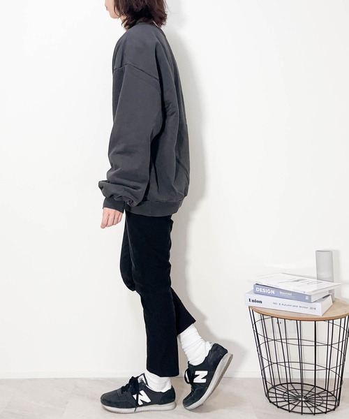 裏起毛 ピグメントプリント スウェットクルー（スウェット）｜Ritzy（リッツィー）