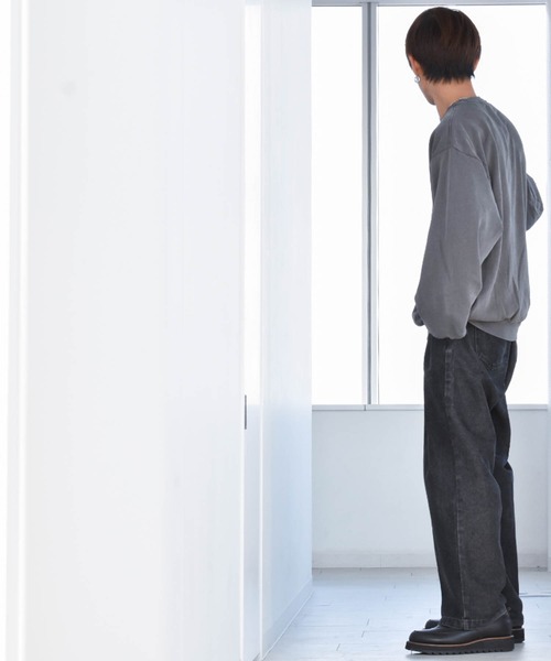 裏起毛 ピグメントプリント スウェットクルー（スウェット）｜Ritzy（リッツィー）