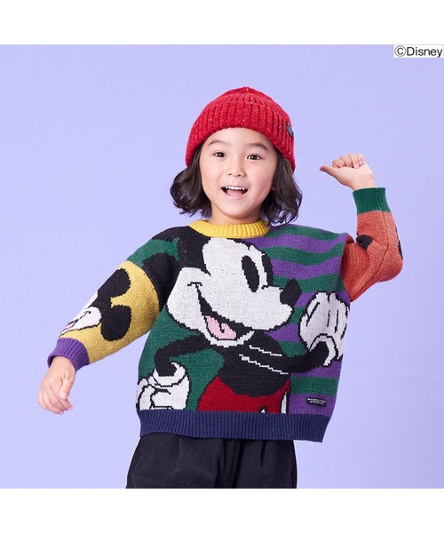 F.O.KIDS（エフオーキッズ）の「F.O.KIDS/エフオーキッズ ディズニーキャラクターセーター（ニット/セーター・キッズ・レッド/レインボー/ブルー・130/140/120）」の12枚目の写真