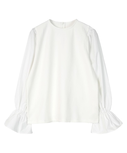 UR'S（ユアーズ）の「キャンディースリーブドッキングトップス（Tシャツ/カットソー・レディース・ホワイト/ネイビー・L/M/S）」の17枚目の写真