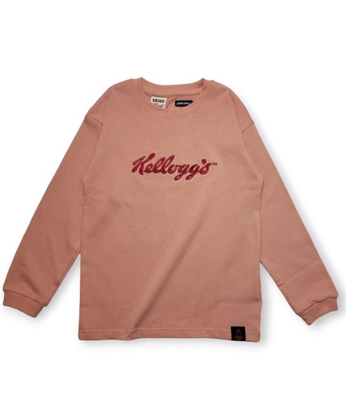 JUNKSOUL（ジャンクソウル）の「JUNKSOUL OUTDOOR/KELOGS(ケロッグ) TIGER BASKETBALL ロンT (M4)（Tシャツ/カットソー・キッズ・サーモンピンク/グレー・130/110/150/160/120/140/100）」の3枚目の写真