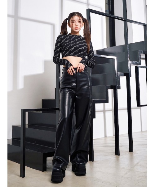 オブリークショートカットトップス（Tシャツ/カットソー